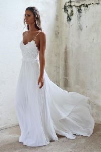 summer wedding dresses with a timeless, flattering silhouette and striking, yet understated  details, our tara gown ERFCYJA