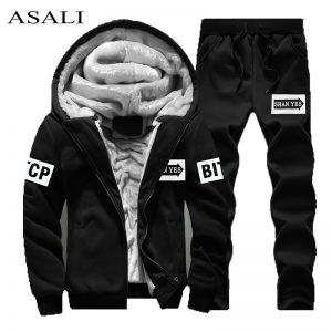 sweat suits for men winter wool tracksuit men thick warm sweatshirts set casualmens sweat suits  men outwear ENMKWWX