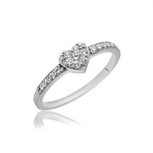 t.w. diamond heart ring in 14k white gold (h-i, i1) HDDJRCY