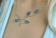 the margaret sea glass necklace in aqua sea glass VREQNHZ
