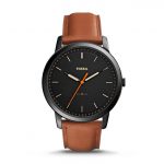 the minimalist slim three-hand light brown leather watch SWZVWCX