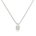 the simple round diamond necklace: round cz mini pendant necklace by cz FCGYPZS
