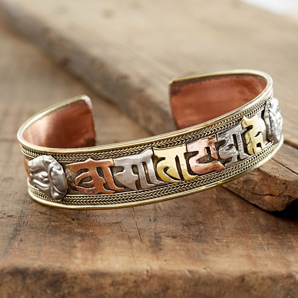 tibetan mantra copper bracelet - national geographic store LEJCJAS
