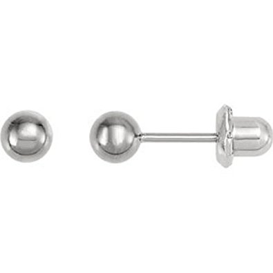 titanium earrings titanium ball piercing earrings pair in 3mm - hypoallergenic for sensitive AVKNISM