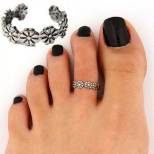 toe rings retro flower adjustable toe ring JOSLAXZ