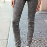 top grey jeans denim leggings XLYINEF