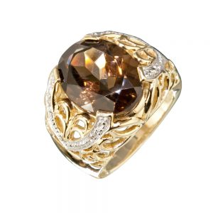 topaz jewelry smokey topaz ring HMFPTYM