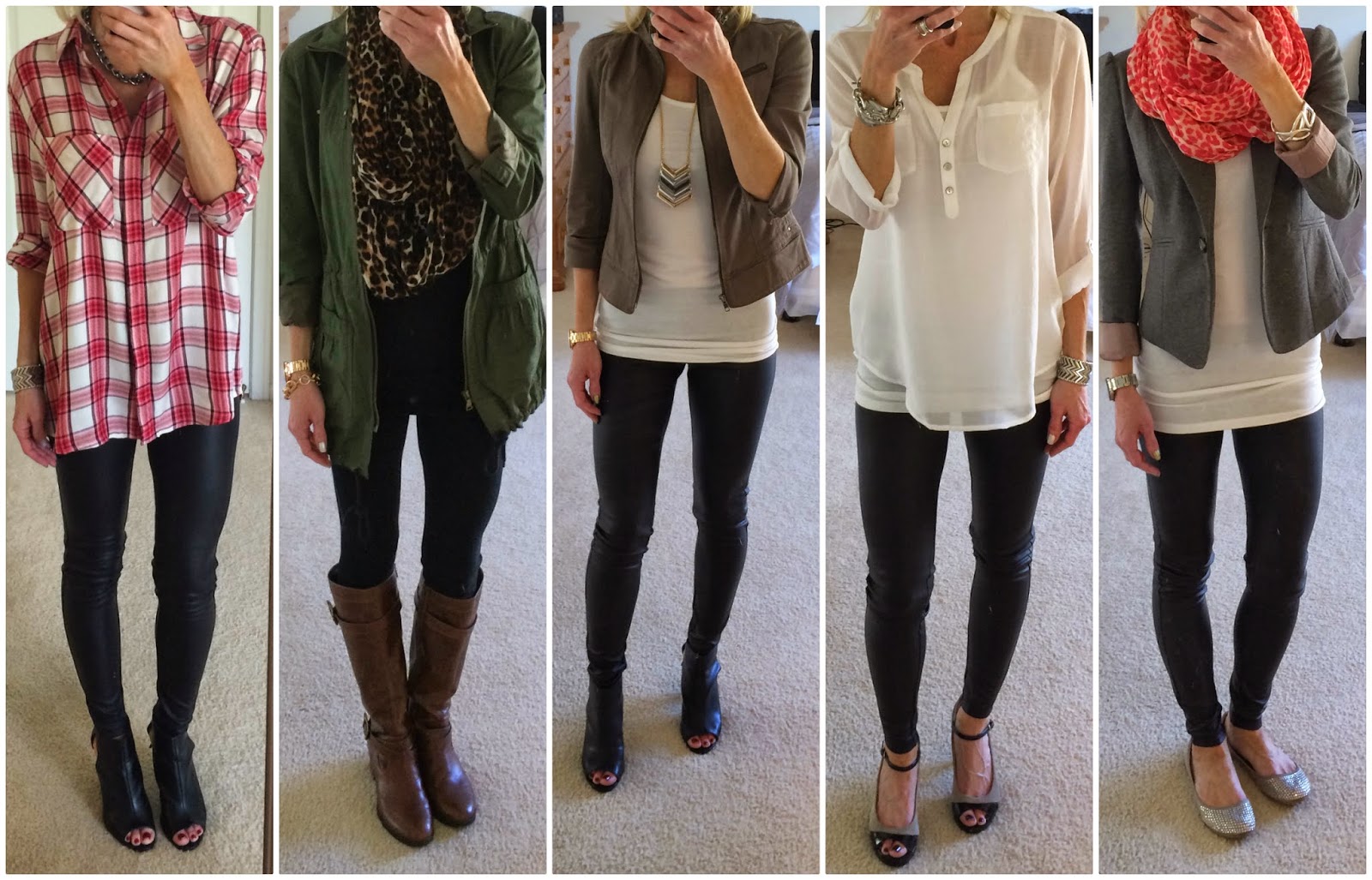 tops to wear with leggings how to wear faux leather, scuba, leder leggings, outfit options, ways to AHQPOVE