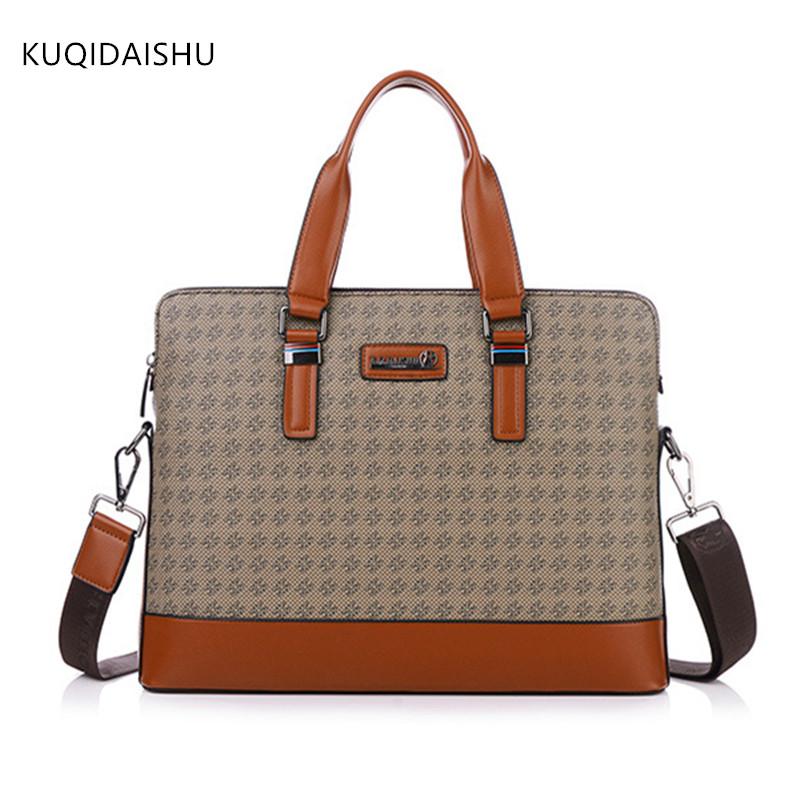 travel bags for men kuqidaishu brand men business briefcase leather 14 inch laptop bag man  travel bags BGYIHBA