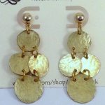 trendy earrings brass earrings, gold earrings, handmade earrings, metal earrings, dangle  earrings, post YVEAECS