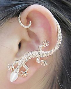 trendy earrings silver gecko shape 1 pcs trendy earring XJFDPDF