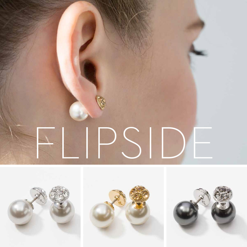 trendy earrings wear the pearl in front, the crystal in front, or simply wear PIUDCIN
