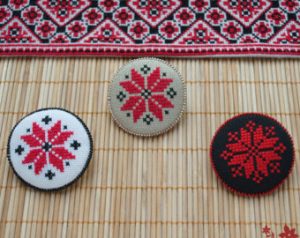 tribal jewelry ukrainian ethnic jewelry brooch pin gift for women gifts girlfriends fabric SGNFZCF