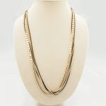 triple tones multi layers long chain necklace wholesale LUWRPFM