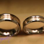 tungsten wedding bands set, matching size tungsten wedding ring, inlay  gold, STFZIXB