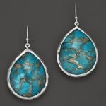 turquoise earrings ippolita sterling silver wonderland large teardrop earrings in bronze  turquoise - DROFAPR