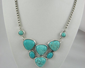 turquoise necklace | etsy VQXWGBZ