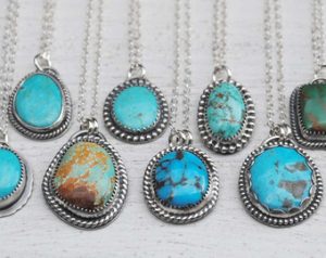 turquoise necklace - turquoise jewelry - sterling silver turquoise necklace IYMAYFO