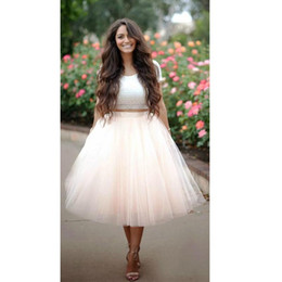 tutu skirts for women 2016 fashion bridesmaid tutu skirt tea length women skirts all colors 5  layer NFJQZGE