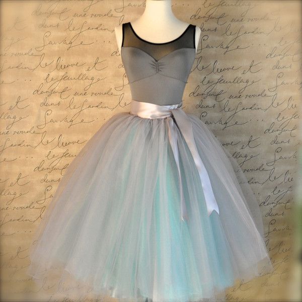 tutu skirts for women dove gray and light blue tutu skirt for women ballet glamour retro... ( FUCWJWV