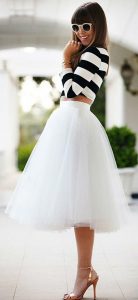 tutu skirts for women white plain draped grenadine new fashion latest women puffy tulle high  waisted knee EMRUVTW