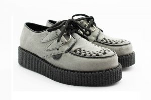 underground shoes ... underground wolfrun creepers woman grey leather platform shoes images  ... ASPIVXH