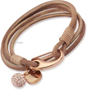 unique bracelets ladies unique pvd rose plating natural leather bracelet 19cm b153na/19cm EOAXCHS