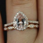 unique engagement rings a pear halo engagement ring and scalloped band are all the rage QZTPQFA