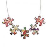 unusual jewellery jigsaw puzzle necklaces and earrings RUZOJKS