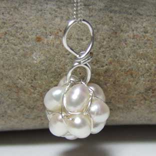 unusual jewellery pearl handmade ball pendant LQXYLFC