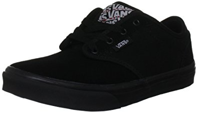 vans skate shoes vans kidsu0027s vans atwood skate shoes 1 kids us (black/black) BDWUOIU