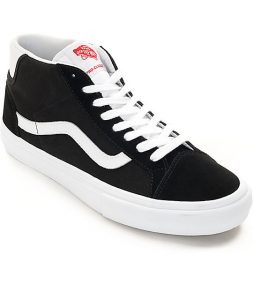 vans skate shoes vans mid skool pro black u0026 white skate shoes TGELZNW