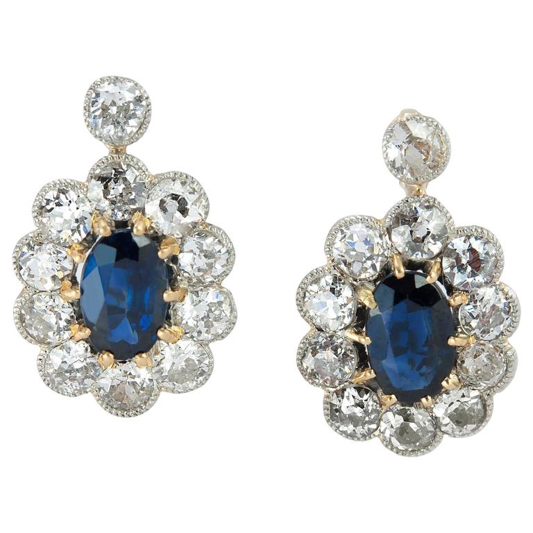 victorian sapphire and diamond antique earrings 1 VZWTQCU