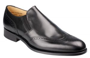 vienna mens black brogue shoes KLQDARP