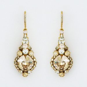 vintage earrings gold vintage crystal drop bridal earrings ACGPXQW