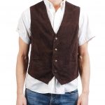vintage jackets: leather vests men MQEVJLD