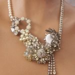 vintage jewelry statement necklace AKJDAQS