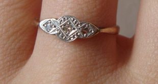 vintage rings art deco diamond ring vintage diamond trilogy ring by luxedeluxe, $185.00 TTXKASX