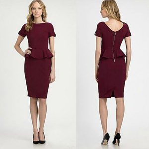 vintage style office ladies classical career dresses with ruffles 2017  summer apparel women KQPJWFW