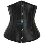 waist training corsets 24 double spiral steel boned underbust heavy duty waist training corset  cf7513 black YCVFQTG