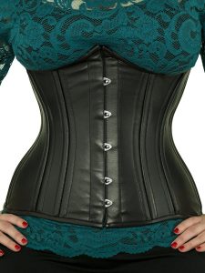 waist training corsets cs 426 black leather waist training corset front IXRRKOF