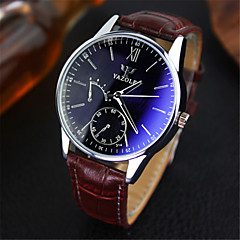 watches for men yazole® luxury brand fashion faux leather blue ray glass men watch 2015 BZTDNRF