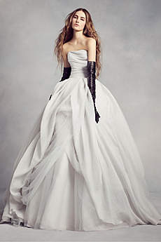 wedding ball gowns long ballgown modern chic wedding dress - white by vera wang ZEGSCLA