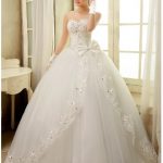 wedding ball gowns strapless sweetheart ruched beaded corset lace appliques bowknot ball gown  wedding dress SVUURQN
