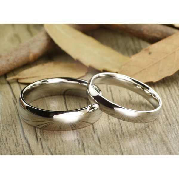 wedding band ring his and hers matching white gold polish wedding bands rings 6mm and... QYAJSNC