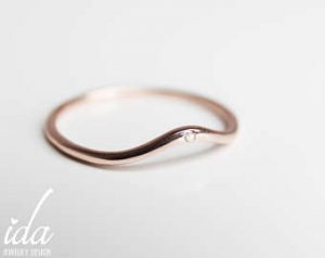 wedding band ring rose gold wedding band - wedding bands women - diamond ring- wedding BCADKFD