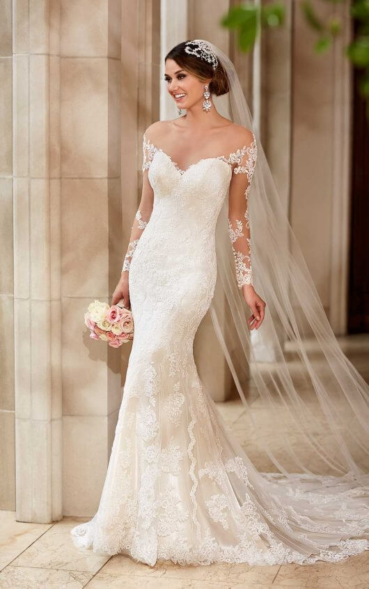 wedding dresses with sleeves ... 6176 wedding dress with lace sleeves by stella york ... SMZSKFI
