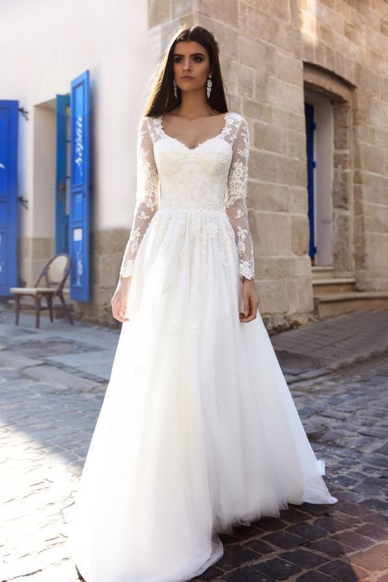 wedding dresses with sleeves best 25+ sleeve wedding dresses ideas on pinterest | lace sleeve wedding  dress, XNYJGAL