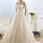 wedding dresses with sleeves new arrival fashionable scoop long sleeve wedding dresses appliques lace  backless bridal gowns HBXWYOQ