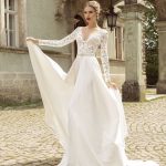 wedding dresses with sleeves summer style lace long sleeve wedding dresses 2016 v neck a line lace wedding EBFPQMD